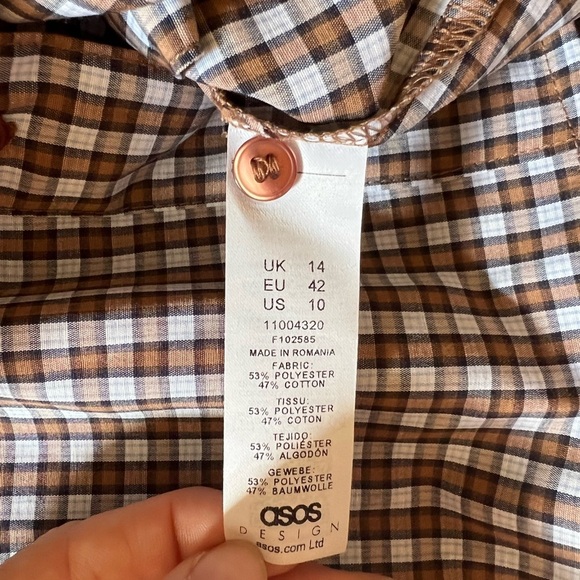 NWT ASOS Design Mens Dress Shirt Size US 10 - Picture 8 of 9